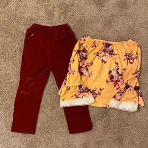 3 to 4 T Boutique outfit. New condition.